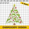 Dolphin Christmas Tree Embroidery Designs