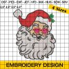 Santa Claus Face Embroidery Designs for Christmas