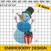 Snowman Embroidery with Christmas Gift | Christmas Embroidery Designs