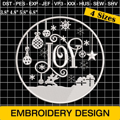 Joy Embroidery - Christmas Embroidery Designs for Silhouette Embroidery