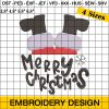 Funny Santa Merry Christmas Embroidery Design