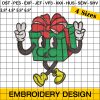 Christmas Gift Mascot Embroidery Designs