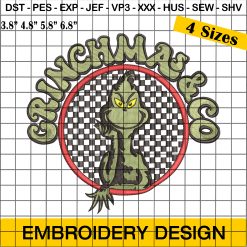 Grinchmas Logo Embroidery Design - Christmas & Halloween Embroidery