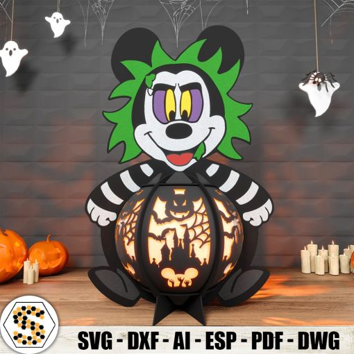 Mickey Mouse Beetlejuice 3D Paper Lantern - Halloween Decor