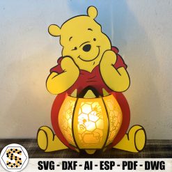 3D Paper Cut Winnie the Pooh Lantern