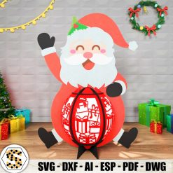 Santa Claus 3D Paper Lantern - Christmas Paper Lanterns