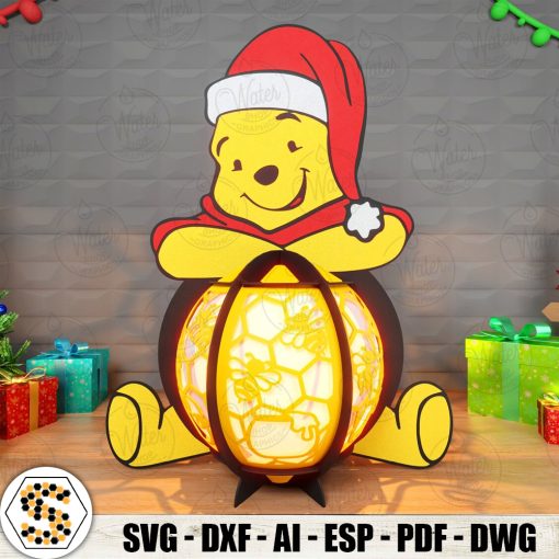 Christmas Winnie the Pooh 3D Paper Lantern