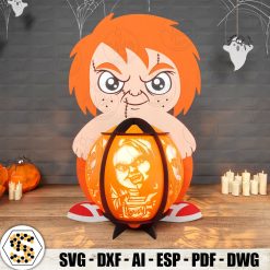 Chucky 3D Paper Lantern – Halloween Paper Cut Decoration