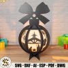 Black Bow 3D Paper Cut Lantern, Elegant 3D Paper Lantern Decoration