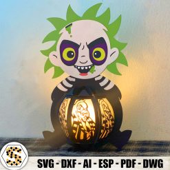 Beetlejuice 3D Paper Cut Lantern, Halloween Paper Lanterns Decor