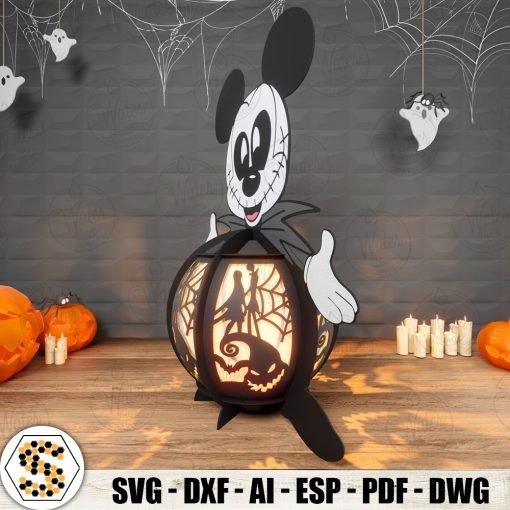 Mickey Mouse Jack Skellington 3D Paper Lantern