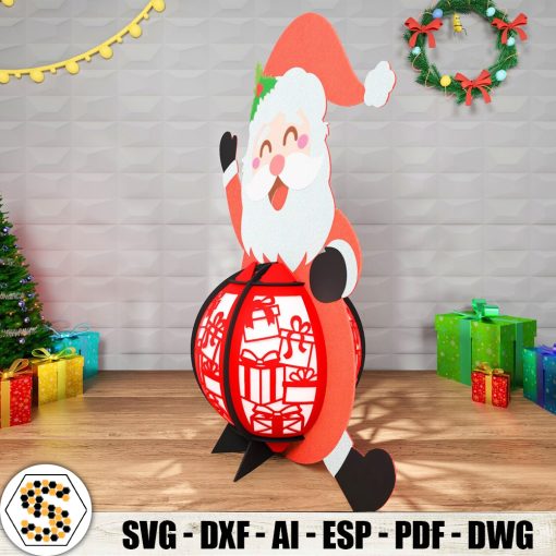 Santa Claus 3D Paper Lantern