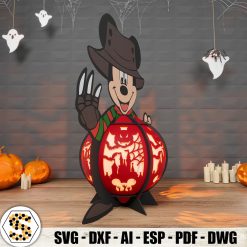 Mickey Mouse Freddy Krueger 3D Paper Cut Lantern