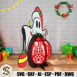 Cute Christmas Ghost 3D Paper Lantern