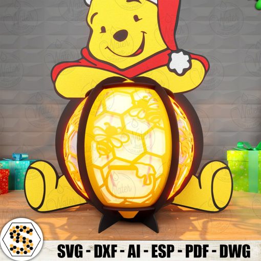 Christmas Winnie the Pooh 3D Paper Lantern