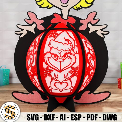 Cindy Lou Who 3D Paper Cut Lantern