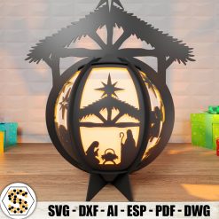 Baby Jesus 3D Paper Cut Lantern