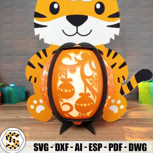 Christmas Tiger Paper Lantern