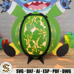 Stitch Elf 3D Paper Lanterns