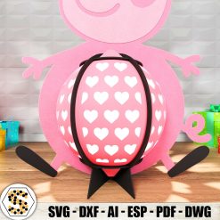 Peppa Pigs 3D Paper Cut Lantern