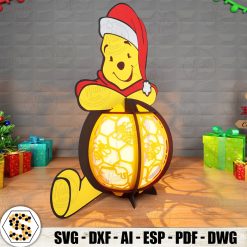 Christmas Winnie the Pooh 3D Paper Lantern