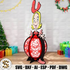 Cindy Lou Who 3D Paper Cut Lantern