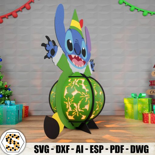 Stitch Elf 3D Paper Lanterns