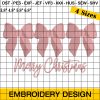 3 Bows Christmas Embroidery Designs for Festive Crafting