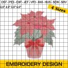 Christmas Poinsettia Embroidery