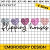 Hipping Houses Mini Hearts Embroidery Design, Valentines Day Embroidery Design