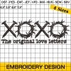 XOXO The Original Love Letters Embroidery, Crown of Thorns Embroidery Design