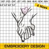 Holding hands Embroidery Design