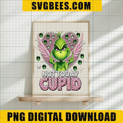 Not Today Cupid Png, Valentine’s Day Png, Cupid PNG, Rhinestone Valentines Png, Valentine Vibes Png - Image 4