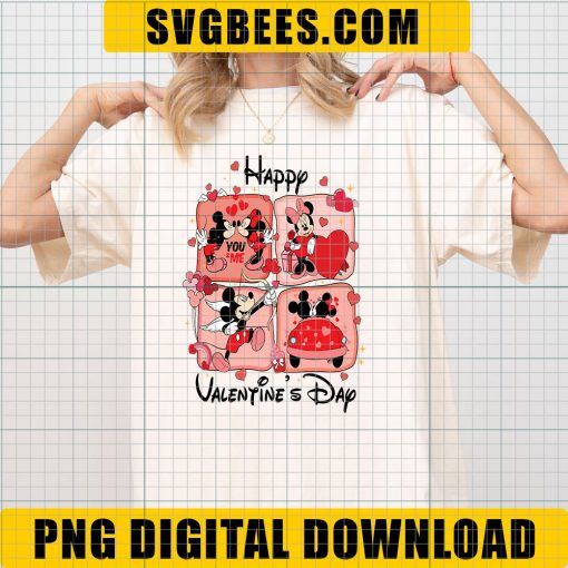 Minnie Mickey Happy Valentine's Day Png, Happy Valentines Day Couple Mickey Minnie Png - Image 2