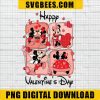 Minnie Mickey Happy Valentine's Day Png, Happy Valentines Day Couple Mickey Minnie Png