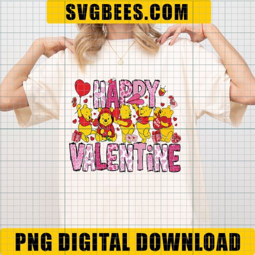 Happy Valentine’s Day The Pooh SVG, Winnie The Pooh SVG, Disney Valentines Day SVG - Image 2