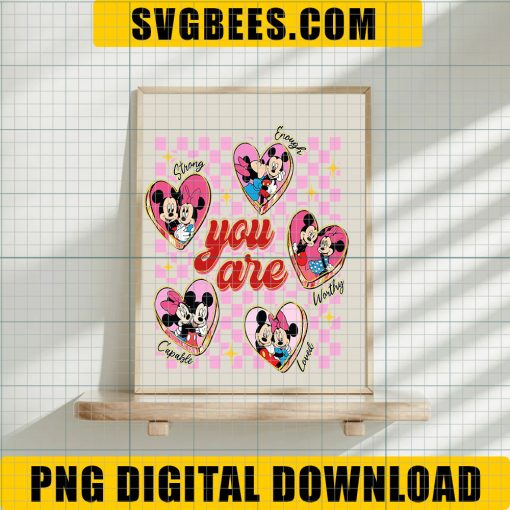 Mickey Mouse Love Heart Design, Mickey Minnie Mouse Couple Png, Happy Valentine's Day 2025 Png - Image 4