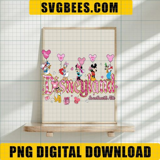 Disneyland Sweethearts Nite Ready to Press, Mickey And Friends Valentine PNG, Valentines Day Disney PNG - Image 4