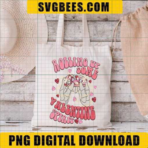 Rolling Up Some Valentine's Love PNG File, Skeleton Hands, Candy Hearts, Rolling Paper, Valentine's Day Png - Image 3