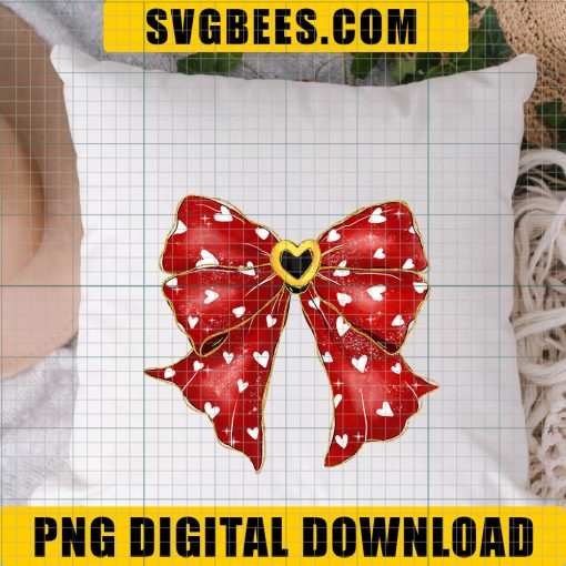 Valentine Coquette Bow Png, Valentine Coquette bow Heart Png, Valentine Png - Image 6