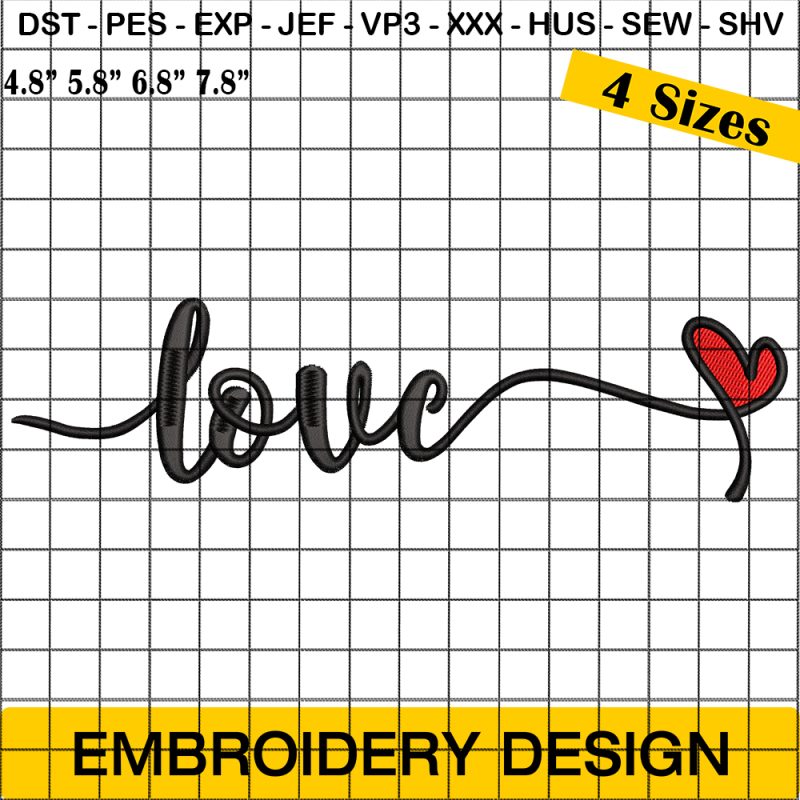 Love Machine embroidery Design