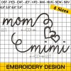 Mom Mini Embroidery Design, Mother’s Day Script Embroidery Pattern, Family Love Embroidery Files