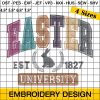 Easter Est 1827 Embroidery Designs, Easter University Embroidery Design