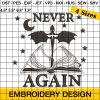 Fourth Wing Tairn and Andarna Book Embroidery Design, Never Again Fourth Wing Embroidery Design