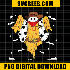 Cowboy Ghost PNG, Western Halloween PNG, Funny Sheriff Ghost PNG, Spooky Cow Ghost PNG