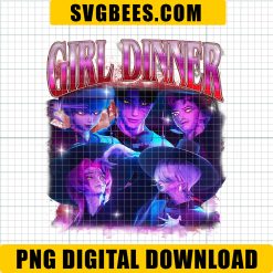 K-Pop Girl Dinner PNG, Anime Girl Dinner PNG, Neon K-Pop Characters PNG