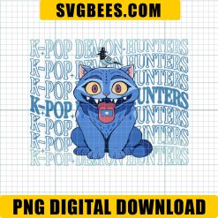 K-Pop Demon Hunters PNG, Cute Blue Cat Anime PNG, K-Pop Movie PNG