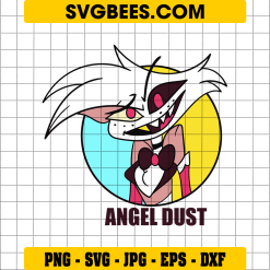Angel Dust PNG, Editable Angel Dust Hazbin Hotel Head, Coloring Pages Svg, Instant Download
